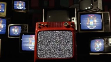 Eski Televizyonlarda Michigan Bayrağı. 