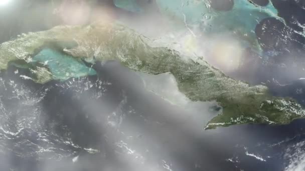 Cuba Văzută Din Spațiu Vedere Stația Spațială Internațională Din Caraibe — Videoclip de stoc