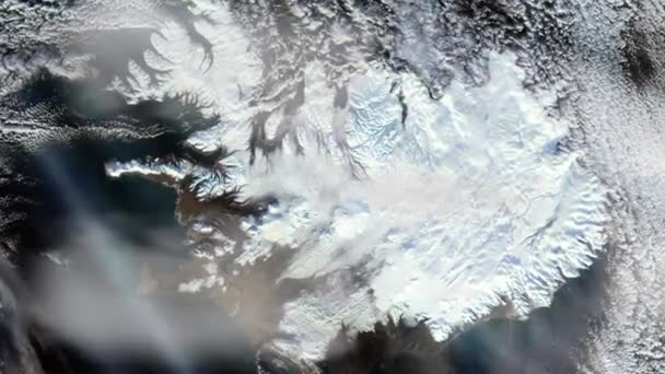 Island Viděno Vesmíru Pohled Mezinárodní Vesmírné Stanice Karibiku Ukazující Island — Stock video