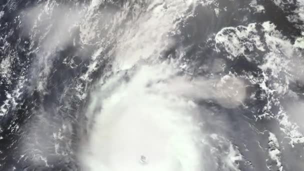 Orkaan Irma Gezien Vanuit Het Iss Ruimte Snelle Beweging Elementen — Stockvideo