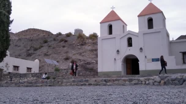 San Cayetano Chapel Kleinen Dorf Alfarcito Departamento Rosario Lerma Provinz — Stockvideo