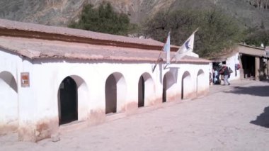 Cabildo (Belediye Binası) Purmamarca, Quebrada de Humahuaca, Jujuy, Arjantin. 