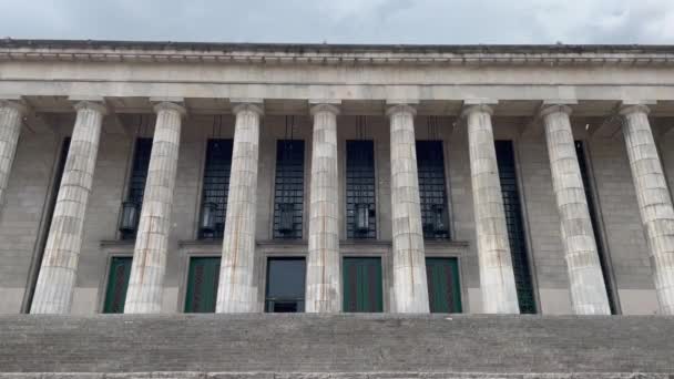 Belangrijkste Gevel Van School Law Van Universiteit Van Buenos Aires — Stockvideo