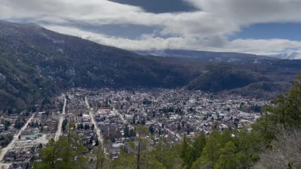Panorámás Kilátás San Martin Los Andes Patagóniai Város Neuquen Tartomány — Stock videók