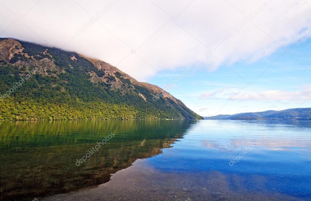 Morning clouds and Reflections on a Mountain Lake