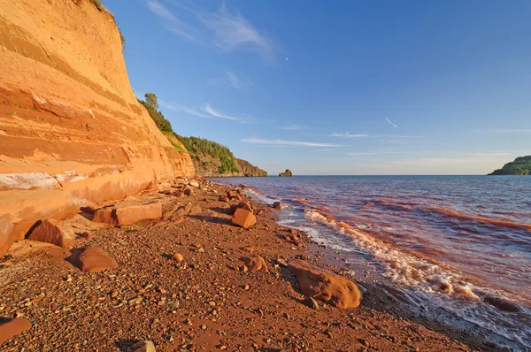 Akşam ışığı Beach'te kumtaşı — Stok fotoğraf