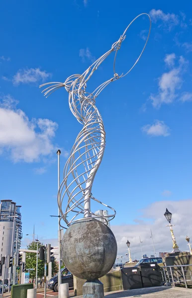 Escultura pública en Belfast — Foto de Stock