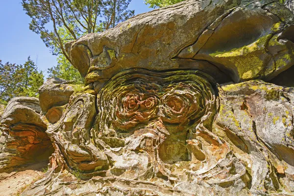Liesegang rings in a Sandstone outcrop — Stock Photo, Image