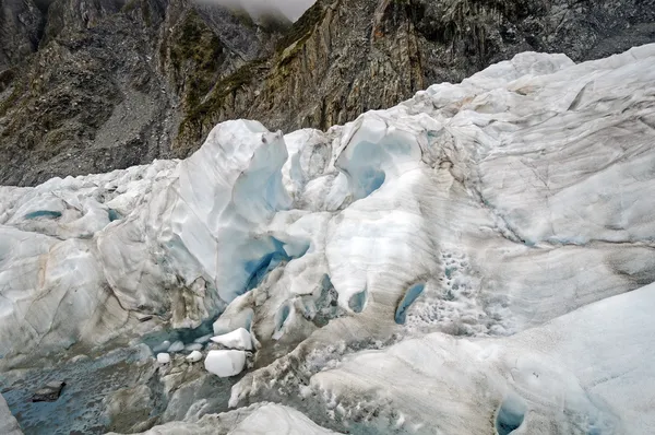 Blue Ice on an Alpine Glacier — Stock Photo, Image