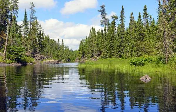 Narrow Channel on a Wilderness Lake — Stock Photo, Image