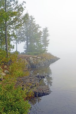 Misty Morning on a Wildereness Lake clipart