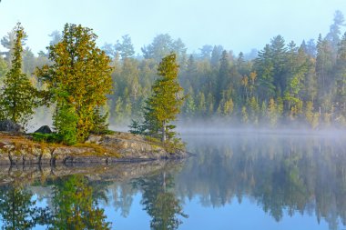 Fog and Mist at Morning in the Lake Country clipart