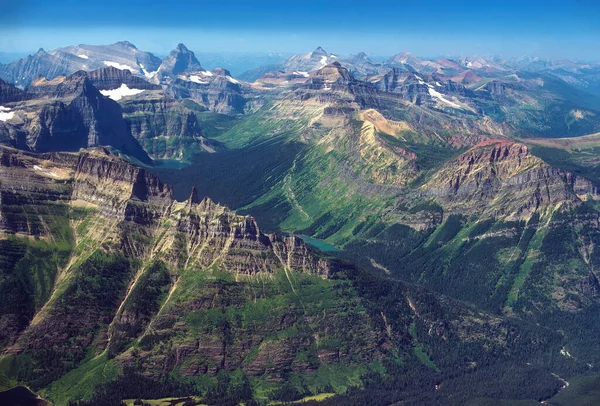 Vista Espetacular Topo Cleveland Parque Nacional Glacier Montana — Fotografia de Stock