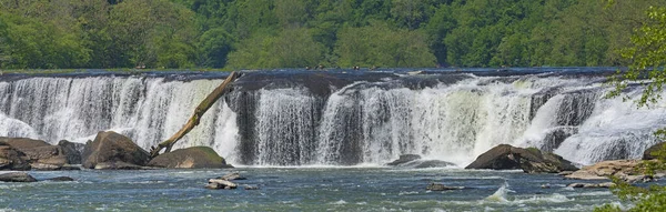 Homokkő Vízesés Panorámája New River Nyugat Virginiában — Stock Fotó
