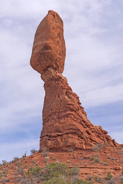 Rochers Équilibrés Dans Désert Dans Parc National Des Arches Utah — Photo