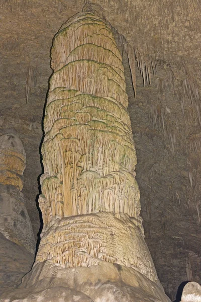 Enorme Colonne Een Grot Carlsbad Cavern New Mexico — Stockfoto