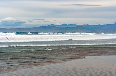 Rolling Waves on a Stormy Day Near Morro Bay, California