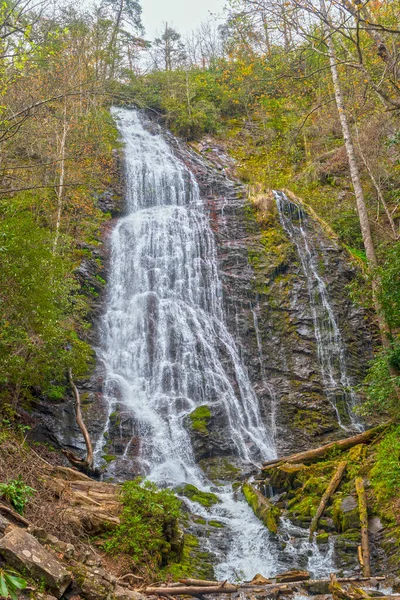 Dramatic Mingo Falls Smoky Mountains North Carolina — Stockfoto