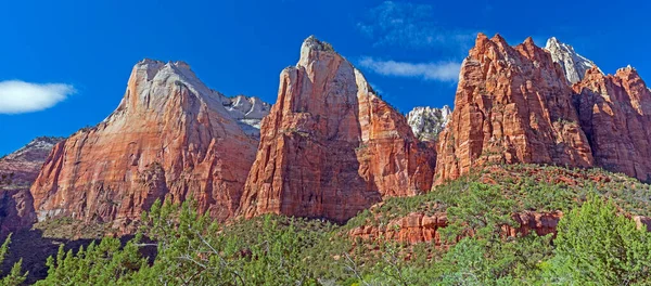 Três Patriarcas Parque Nacional Zion Utah — Fotografia de Stock