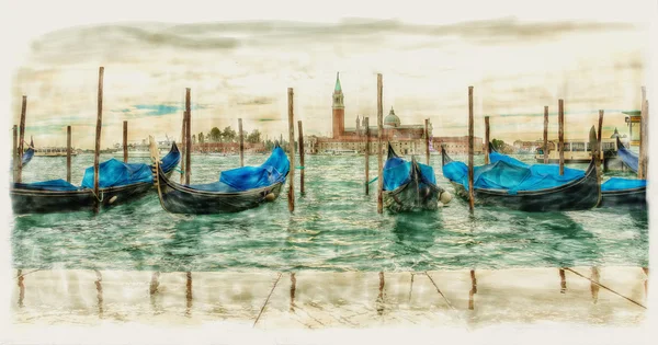 Перегляд Венеції з висоти пташиного польоту думку — стокове фото