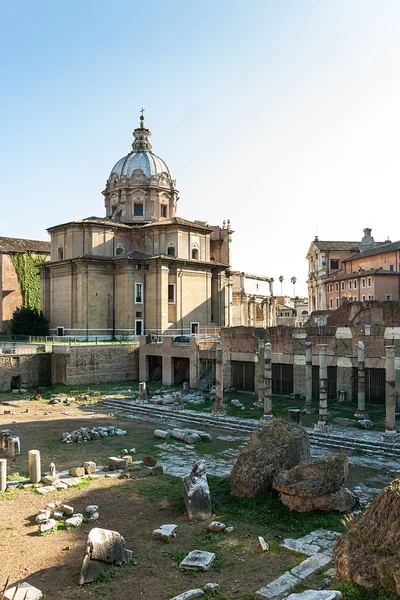 View of the ruins of ancient Rome forum — Stock Photo, Image