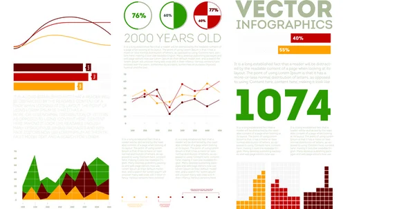 Juego de infografías — Archivo Imágenes Vectoriales