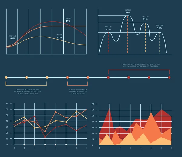 Conjunto de elementos infográficos — Vetor de Stock