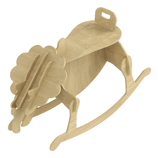 Cavallo a dondolo in legno stilizzato — Foto Stock