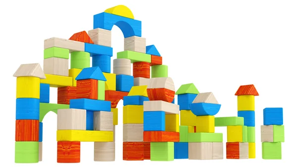 Colorida variedad de diferentes bloques de construcción — Foto de Stock