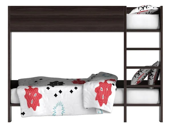 寝具を備えたモダンな二段ベッド — ストック写真