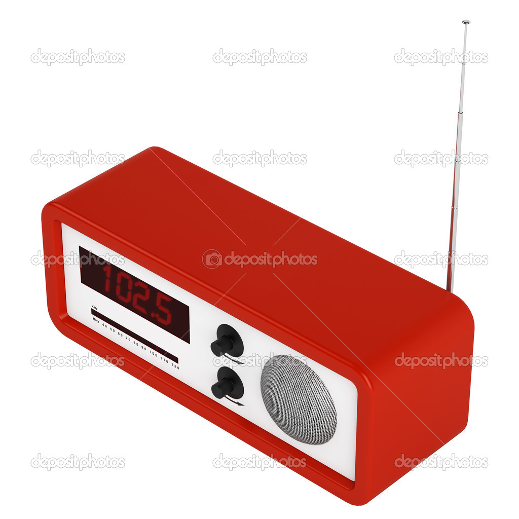 Red portable transistor radio — Stock Photo © Nmorozova 13019229