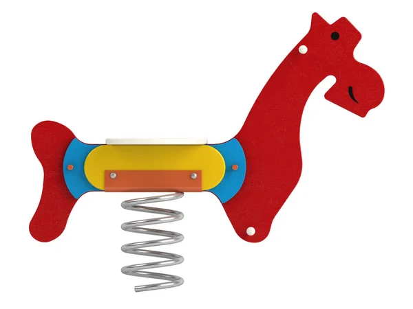 Цветная игрушечная скачущая лошадь — стоковое фото