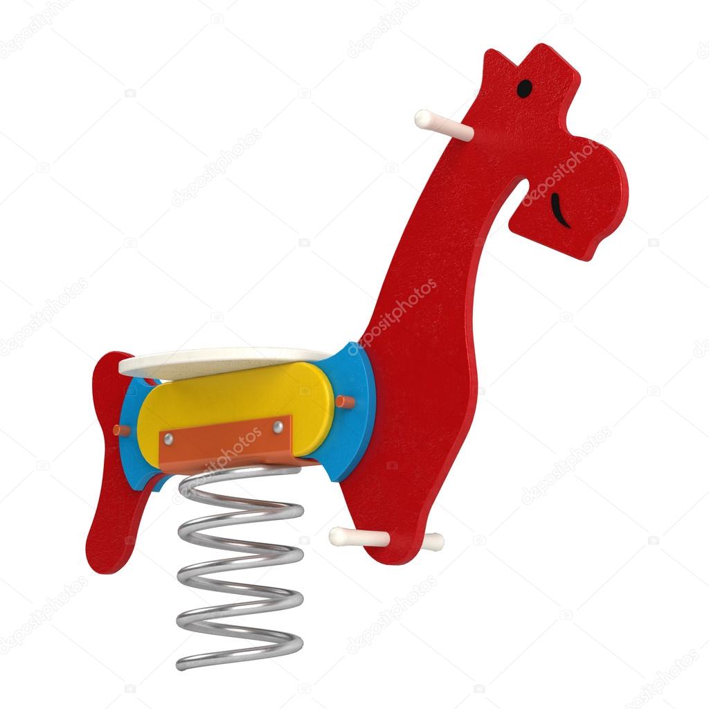 Colourful toy jumping horse