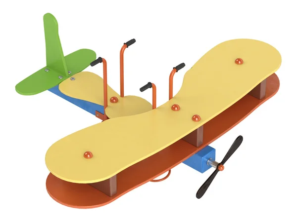 Bouncy aeroplane on springs — Stockfoto