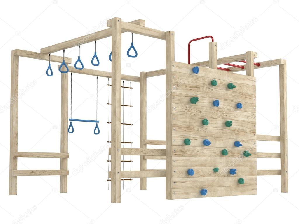 Jungle gym or climbing frame