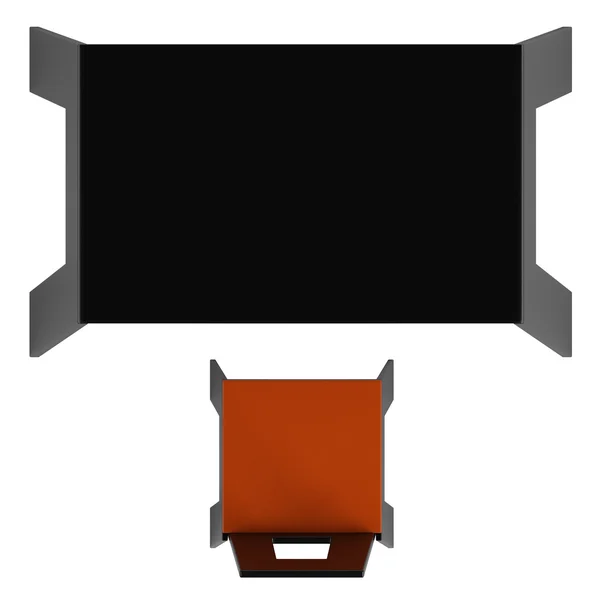Fekete modern asztal és szék — Stock Fotó