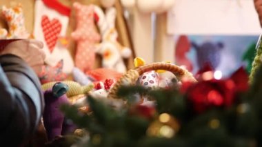 Cute soft toy. Rag dolls. Shop of gifts and souvenirs for lovers Valentine Day