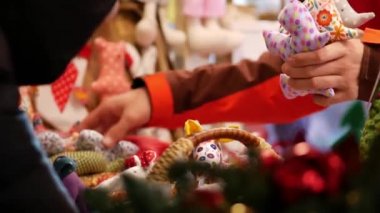 Cute soft toy. Rag dolls. Shop of gifts and souvenirs for lovers Valentine Day