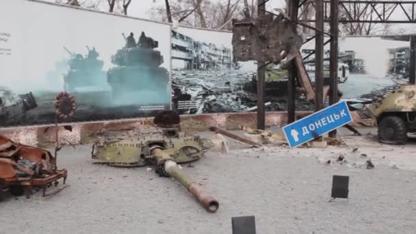 Åpent museum "Civil feat of Dnipropetrovsk region in events of the ATO" – stockvideo