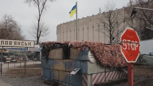 Åpent museum "Civil feat of Dnipropetrovsk region in events of the ATO" – stockvideo