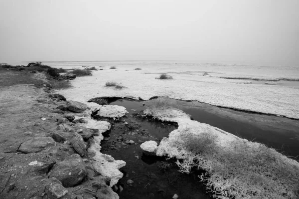 Orilla Del Mar Muerto Desde Lado Israelí — Foto de Stock