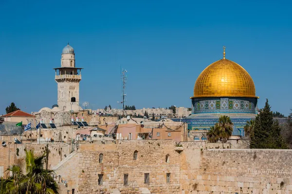Vista Muro Das Lamentações Jerusalém — Fotografia de Stock