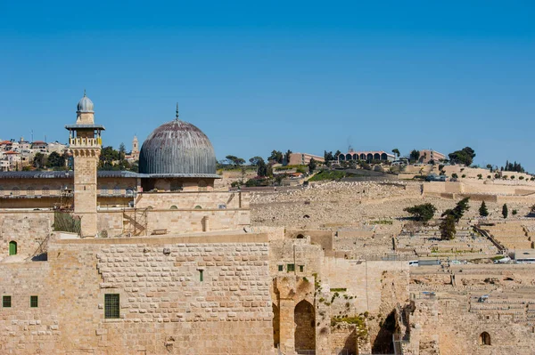 Vista Muro Das Lamentações Jerusalém — Fotografia de Stock