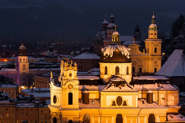 View Evening Salzburg Winter — Stock Photo, Image