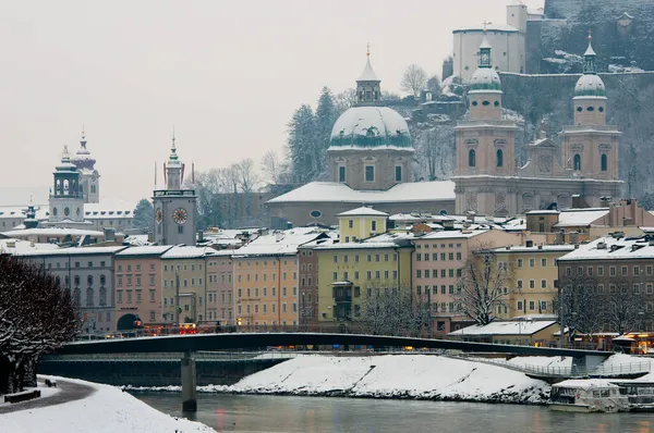 Overcast View Winter Salzburg Afternoon — Stock Photo, Image