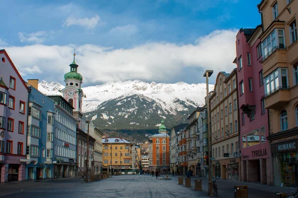 Arquitetura Cidade Austríaca Innsbruck — Fotografia de Stock