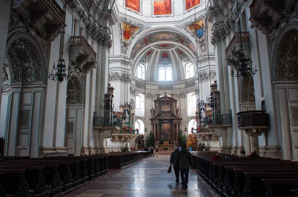 View Interior Salzburg Cathedral — Stock Photo, Image
