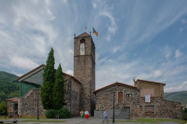 Castellfollit de la Roca sokakları, İspanya.