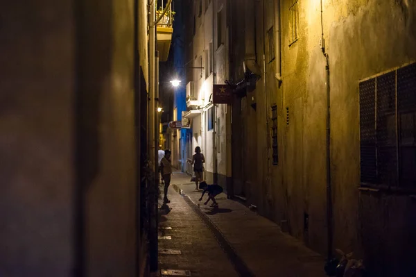 Rua Noturna Cidade Termal Blanes — Fotografia de Stock