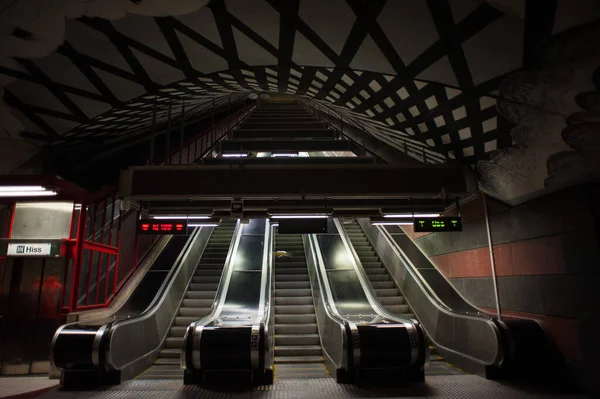 Stockholm Suécia Outubro 2021 Dentro Metrô Incrivelmente Bonito — Fotografia de Stock